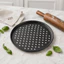 Bộ Chảo Pizza Đục Lỗ VVDZA, Mupti Purpose 9 / 10 / 11 / 12 / 14 Inch Khay Nướng Pizza, Đĩa Nấu Ăn Bằng Thép Carbon Tròn Chống Dính Bền Đẹp Sắc Nét & Bubbly