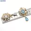 Bluelover 32 * 60MM cho kim cương giả Nút tóc Manualidades Phụ kiện Diy Flat ba Trâm cài Phụ kiện trang sức Mới