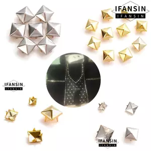 FANSIN 100 Chiếc 6 / 8 / 10 / 12 Mm Dây Đinh Tán Kim Loại Đồng Da Móng Tay Thủ Công Quần Áo / Túi / Giày DIY Bốn Móng Vuốt