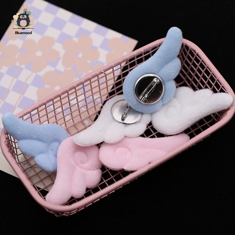 [Bluemood] 1 Đôi Cánh Thiên Thần Nhỏ Thổ Cẩm Phong Cách Nhật Bản Ngọt Ngào Trang Trí Quần Áo Y2K Sang Trọng Túi Mũ Phụ Kiện Mới