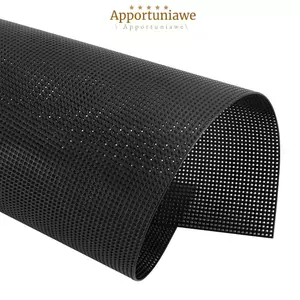 Lưới lưới túi IAPPORTUNIA, Vải lưới nhựa đen trắng, DIY Craft 28x21CM 14CT Bao dự án móc