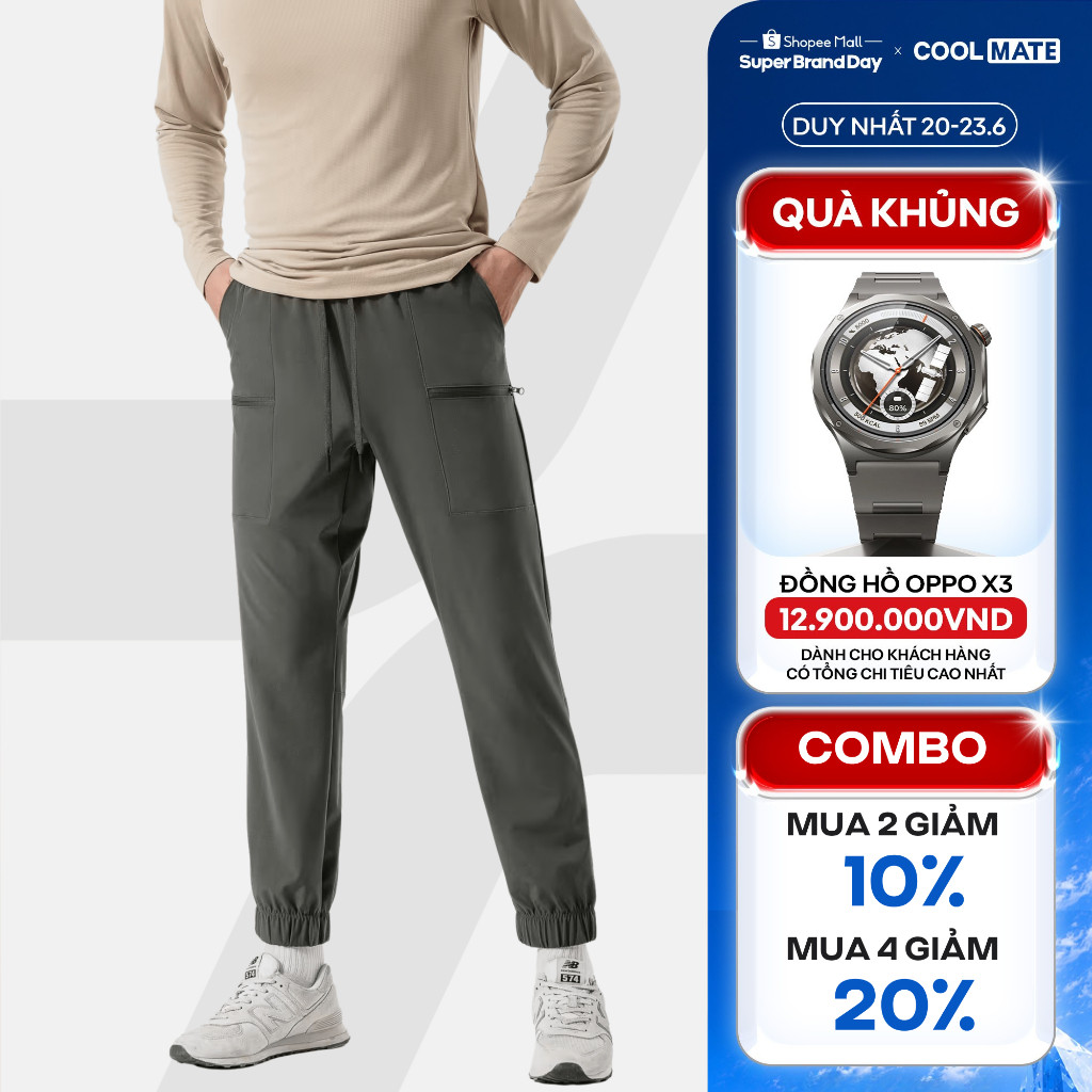 [MUA 4 GIẢM 20%]Quần Jogger nam thể thao Studio Woven co giãn, thấm hút Coolmate