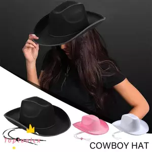 TOPTOOLCX Mũ Cao Bồi, Cosplay Hiệu Suất Bò Cô Gái Mũ, Trang Phục Thời Trang Đảng Cao Bồi Phụ Kiện Tiệc Cử Nhân Mũ Nữ
