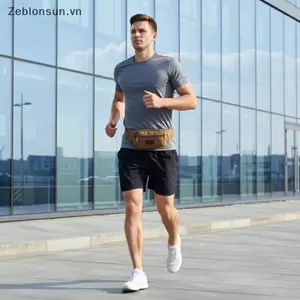 # HB # Túi đeo thắt lưng điện thoại bằng vải Unisex Chức năng 2 phần Tổ chức an toàn để chạy bộ thể dục và hành trình.