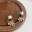 PNPIA- Bông tai đính hoa ngọc trai giả sang trọng phong cách Hàn Quốc / Thời trang nữ Trang sức thanh lịch Đồ trang trí đám cưới