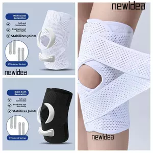 Tay áo đầu gối MỚIIDEA, Nẹp đầu gối đệm hở-Patella thoáng khí, Bộ ổn định lò xo 4 có thể điều chỉnh với Bộ ổn định bên hông Hỗ trợ giảm đau đầu gối Nẹp giảm áp lực trên bánh chè