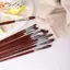 HFTOY 12 Cái / bộ Bàn Chải Tranh Weasel Cao Cấp Hazel Shap Row Pen Long Birch Rod Acrylic Vẽ Nghệ Thuật Tiếp Liệu Nghệ Thuật Cung Cấp ~