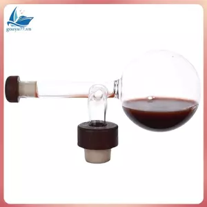 Thiết bị đo nồng độ thủy tinh trong suốt hình quả đào Máy sục khí rượu vang đỏ cầm tay tròn