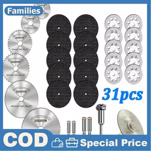 10 / 31 PC Đĩa Cắt Kim Cương Chà Nhám Bánh Xe Mài Cưa Tròn de Chế Biến Gỗ Kim Loại Mini Khoan Dụng Cụ Xoay Phụ Kiện