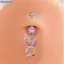 Bluelover Bướm Pha Lê Tòn Ten Bụng Nút Nhẫn Bằng Thép Không Gỉ Lấp Lánh Rốn Xuyên Cho Bể Bơi Đảng Trang Sức Thời Trang Mới