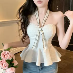 Áo yếm dây đeo ngoài nữ mùa hè Pure Desire Sweet Hot Girl One-Shoulder Tube Top
