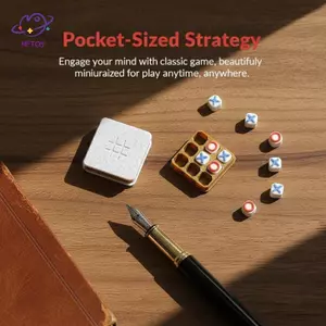 Bộ ngón chân Tic Tac Mini HFTOY, Trò chơi bảng X O thực tế, Phụ kiện cảnh nhà búp bê để giả vờ chơi & đạo cụ chụp ảnh ~