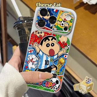 Ốp Bảo Vệ Da World Cup Bóng Đá Bé Trai Cho iPhone 13 14 15 Plus 16 17 Pro Max XR Xs Max 11 12 Pro