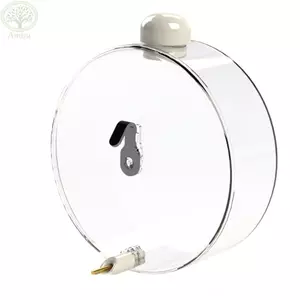 Máy cấp nước cho chim AMBU, Bình nước chim dung tích lớn 350ml, Bình nước vẹt chống rò rỉ trong suốt có thể treo cho lồng chim