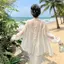 Áo sơ mi chống nắng phong cách quốc gia đi biển mùa hè mỏng mới phong cách Trung Quốc Áo len Cardigan dài tay dáng rộng voan