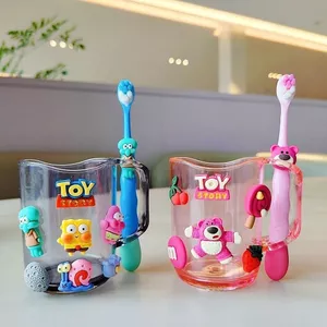 Kuromi Trẻ Em Nước súc Miệng Cốc Răng Xi Lanh Bàn Chải Đánh Răng Cốc Bé Trai Bàn Chải Đánh Răng Giá Cho Bé Bộ Rửa 6.24