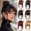 Dây buộc tóc tự nhiên kiểu Pháp Full Bangs Tóc giả - Phong cách Mỹ châu Âu không dấu vết dành cho nữ