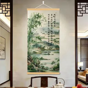 Phòng Khách May Mắn Núi Mực Tranh Gỗ Chắc Chắn Tranh Trang Trí Lối Vào Phòng Khách Ais Cửa Hàng Hành Lang Tranh 6.24