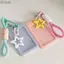 Tay áo thẻ TUYỆT VỜI, Hộp đựng thẻ ảnh bằng nhựa, có móc khóa DIY Star Mặt dây chuyền lưu trữ thẻ ID