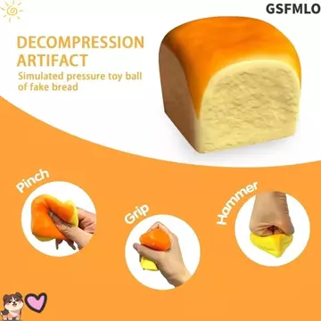 GSFMLO Pinch Le, Đồ chơi bóp bánh mì Hawaii giảm căng thẳng Squishy, Squishes Fidget Đồ chơi mềm mại Đồ chơi phục hồi chậm Trang trí nhà cửa