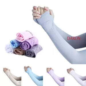 DARON Nữ Chống Nắng Tay Câu Cá Chạy Bộ Thể Thao Băng Tay Chống Nắng Cánh Tay Tay Chống Nắng Tay Áo Dài Găng Tay Đi Xe Đạp Nửa Ngón Tay