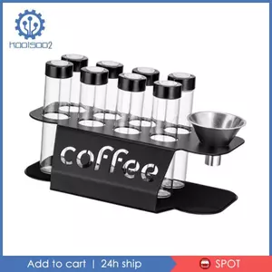 Đơn Liều Cà Phê Đậu Bảo Quản Ống Kính Lọ Kín Nắp Bình Tổ Chức Thực Phẩm Trong Suốt 8 Ống Cà Phê Đậu Cellars Cho Cafe