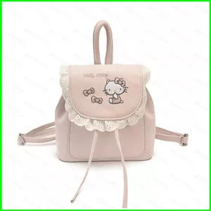 HT3 HELLO KITTY Ba Lô Dành Cho Học Sinh Dung Tích Lớn Nhẹ Thời Trang Hoạt Hình Nữ Túi Đi Học TH3