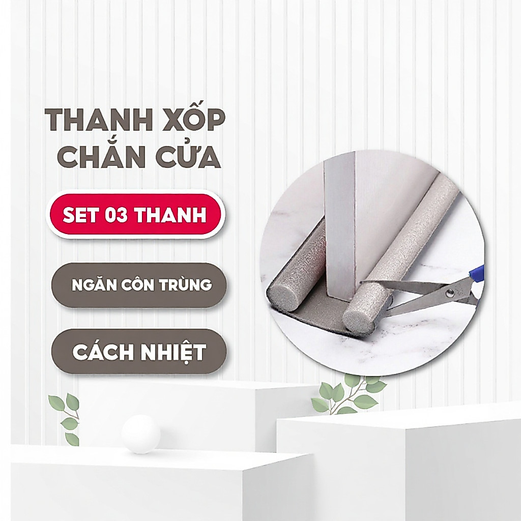 Thanh nẹp xốp chặn khe cửa - Chống ồn, cách nhiệt, ngăn bụi và côn trùng