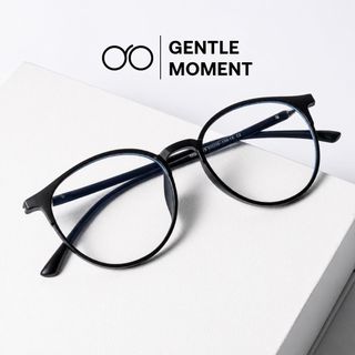 Gọng kính form tròn GENTLE MOMENT gọng nhựa dẻo cao cấp chống ánh sáng xanh chống tia UV thời trang nam nữ GMK827