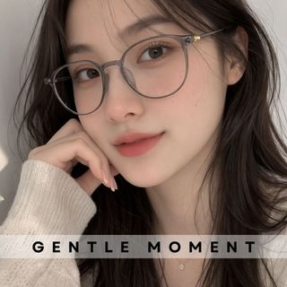 Gọng kính form tròn GENTLE MOMENT gọng nhựa dẻo cao cấp chống ánh sáng xanh chống tia UV thời trang nam nữ GMK827