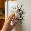 QEARY 3D Crack Nam châm tủ lạnh cho mèo, Vật trang trí nam châm động vật leo núi mới lạ, Ảo ảnh quang học thực tế sáng tạo Mèo con bằng nhựa Trang trí tường Người yêu mèo Quà ủng hộ