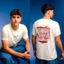 Áo thun Cotton cao cấp in họa tiết lá chắn đỏ Mỹ chất lượng cao Áo sơ mi thông thường XS-3XL Unisex