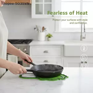 {AKIN} Nắp nồi silicon không chứa BPA Ra Tấm cắt thìa nhà bếp chịu nhiệt chống trầy xước cho quầy {a}