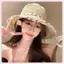 JRP Nữ Mùa Hè Mũ Rơm Một Insta Phong Cách Wavy Edge Mái hiên Lớn Rơm Người Cá Mũ Ngày Lễ Bãi Biển Thoáng Khí Rỗng Che Nắng Mũ JRP