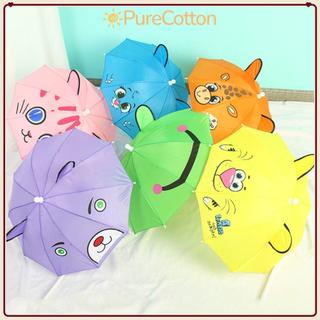 [Giao hàng từ Việt Nam] Ô dù trẻ em PURECOTTON0, Dụng cụ đi mưa mô hình tai dài tay cho bé, Ô Mini hoạt hình họa tiết sáng tạo nhiều màu Ngày mưa