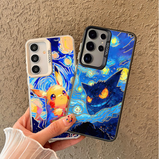 Dành Cho Samsung S26 Ultra S25 Ultra S24U S23U S22U A17 A07 A16 A06 A55 "Pikachu" "Gengar" Vỏ Điện Thoại Cứng Mờ / Galaxy A12 A13 A14 A06 A05 A52 A51 Vỏ Mềm Chống Sốc