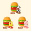 Spike Price Ngộ nghĩnh nảy trứng Burger Búp bê Gà con Đồ chơi giải nén Xoay Tricky Clockwork nảy trứng Burger Heo con Đồ chơi Quà tặng