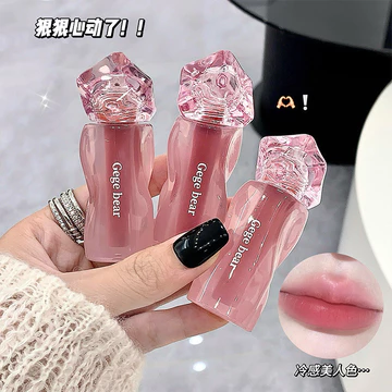 Gege bear nhung sương kem dưỡng môi bùn tinh tế mềm mại không trang điểm son trắng son học sinh son môi cà chua thối