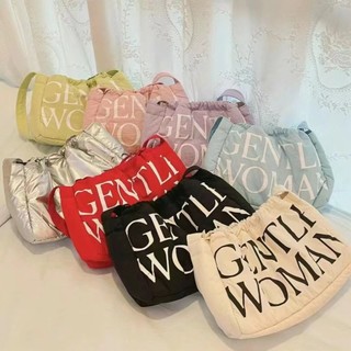 GS4 Mới Gentlewoman Cotton Áo Khoác Xuống Pong Túi Tote Nữ Dung Tích Lớn Bánh Bao Đeo Vai SG4