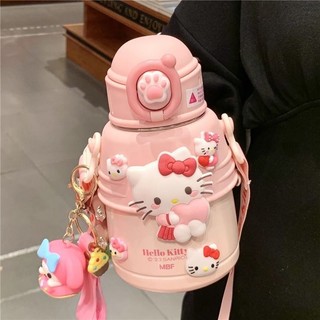 316 Thép Không Gỉ 600ml Hello Kitty Bình Giữ Nhiệt Cho Bé Gái Đẹp Dễ Thương Di Động Dung Tích Lớn Cốc Cà Phê Sinh Viên Uống Ấm Siêu Tốc