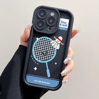 Phim Hoạt Hình Dễ Thương Vợt Tennis Cầu Lông Cặp Đôi Ốp Lưng Điện Thoại Xiaomi Poco F7 Ultra F7 X7 Pro C85 C71 C75 Mềm Chống Sốc TPU