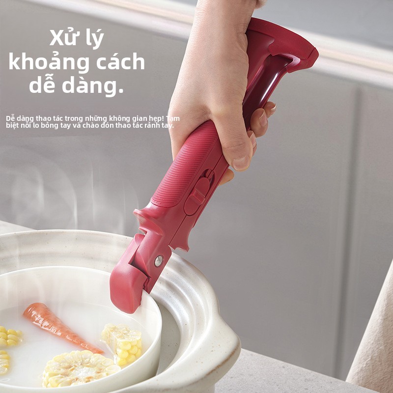 Kẹp Gắp Đồ Nóng Chống Trượt Kẹp Bát Đĩa Inox 316 Dụng Cụ Nhà Bếp