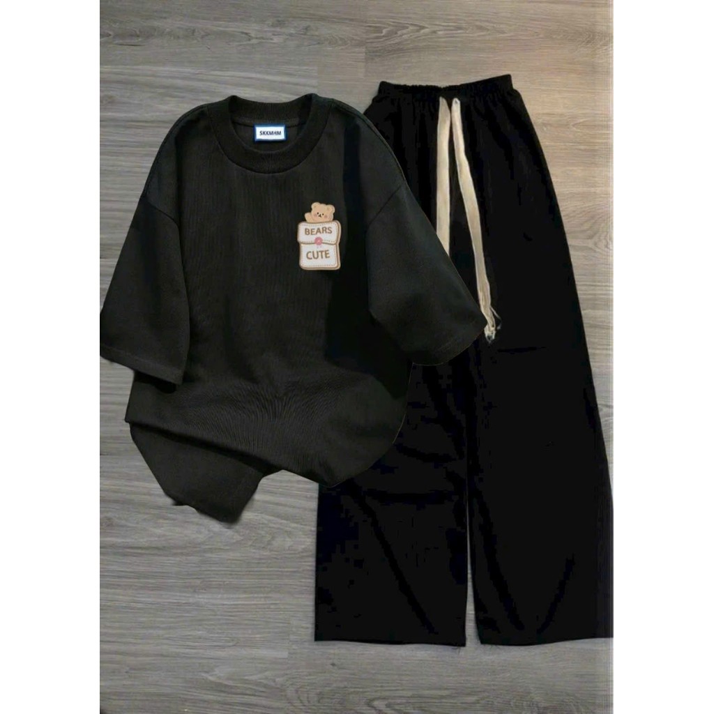 CÁC MẪU QUẦN ỐNG RỘNG DÂY KÉO BẢN TO + MIX ÁO PHÔNG SU COTTON SIÊU XINH