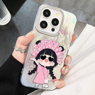 Ốp Lưng iPhone Cô Gái Phát Tài Công Nghệ IMD - Chống Vân Tay & Chống Trầy | Tương Thích iPhone 16/15/14/13/12/11 Pro Max