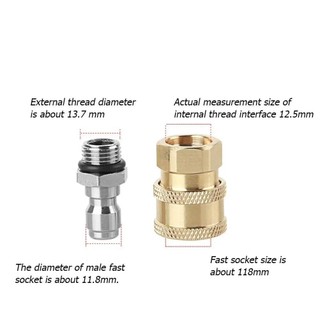 Bộ khớp nối nhanh cho máy rửa xe 14mm 1/4 inch