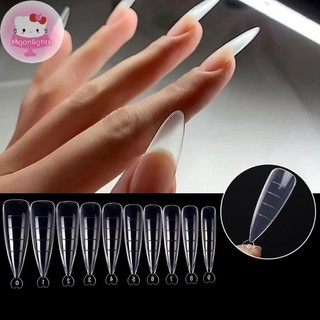 Moonlights 100 Chiếc Móng Tay Dạng Full Cover Gel Khuôn Đầu Móng Tay Nối Dài Tự Làm Móng Tay Phụ Kiện EN