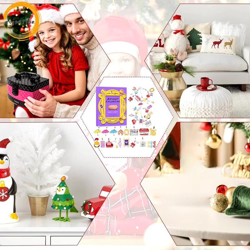 Lịch Mùa Vọng DIY Giáng Sinh Quyến Rũ Vòng Tay Giáng Sinh Lịch Đếm Ngược Chương Trình Truyền Hình Quà Giáng Tặng Cho Nữ Cô Gái