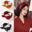 Băng đô rộng dành cho nữ PYCOU, Băng đô in hình nơ chấm bi cổ điển, Kẹp tóc tai thỏ hợp thời trang Mũ nón đeo chéo cho bé gái