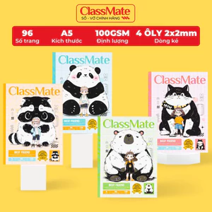 Tập Học Sinh Miền Nam 100gsm Vở 4 Ô Ly A5 Bìa Best Friend Cao Cấp Vở 4 Ô Li 2x2mm 96 Trang Vở Cấp 1 NA5-09-005 -AT