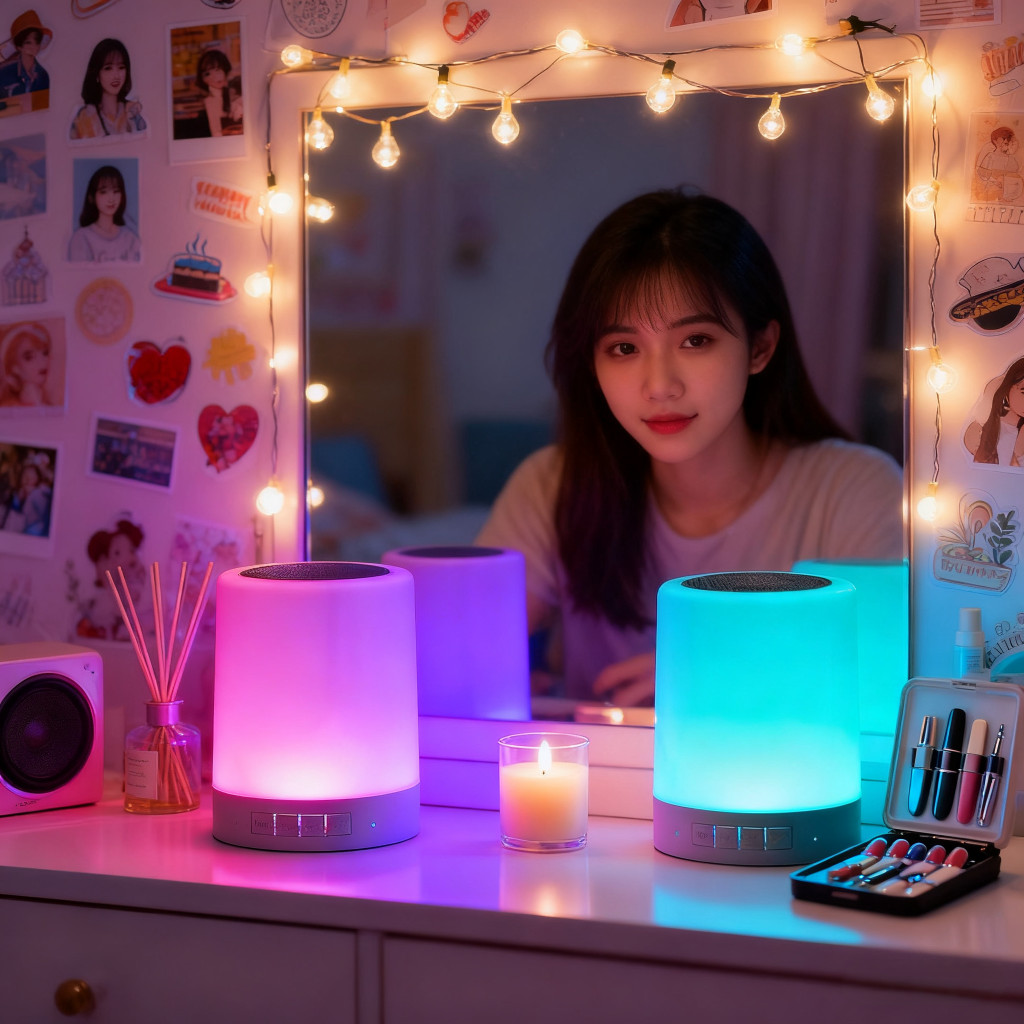 Đèn Ngủ LED Loa Bluetooth Đa Năng - Chuyển Màu Vỗ Tay - Hỗ Trợ Nghe Nhạc & Trang Trí Phòng - Hàng Hot